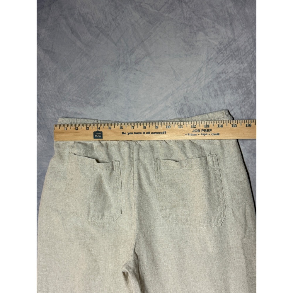 Old Navy Wide Leg pull on elastic waist pants Womens sz S Linen Blend coastal - Picture 5 of 8